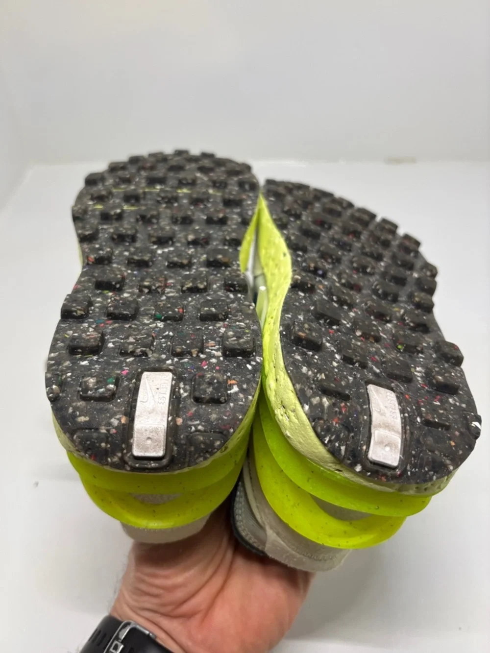 Nike Waffle One Volt Green Mesh Suede Sneakers Men’s 6.5 Trail Style Running S